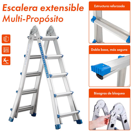 Escalera Multifunción Extensible 18 Escalones