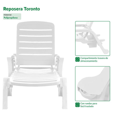 Set 2 Resposeras Toronto + Mesa Sunset