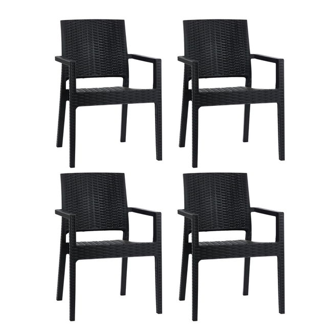 Set 4 Sillones Rattan Milano