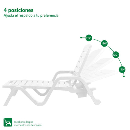 Set 2 Resposeras Toronto + Mesa Sunset