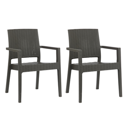 Set 2 Sillones Rattan Milano