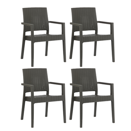 Set 4 Sillones Rattan Milano