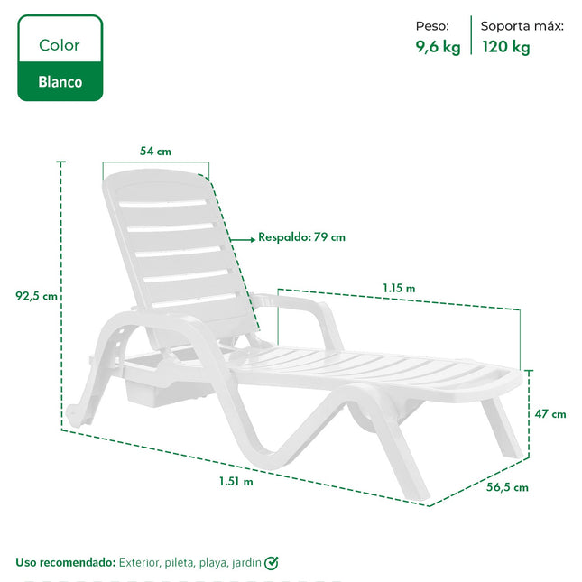 Set 2 Resposeras Toronto + Mesa Sunset
