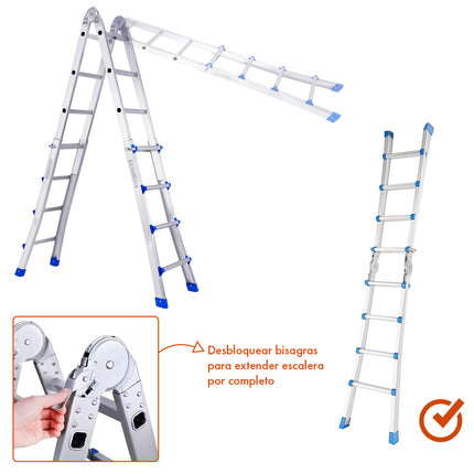 Escalera Multifunción Extensible 18 Escalones