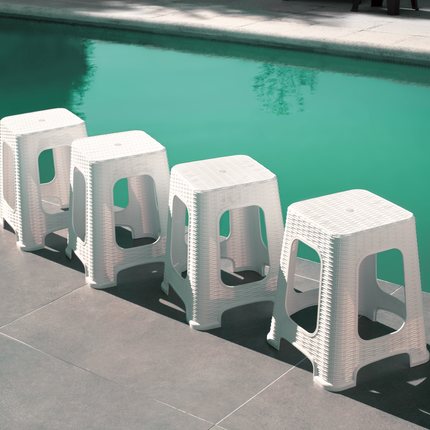 Set 4 Banquetas Rattan Cerdeña