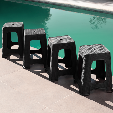 Set 4 Banquetas Rattan Cerdeña