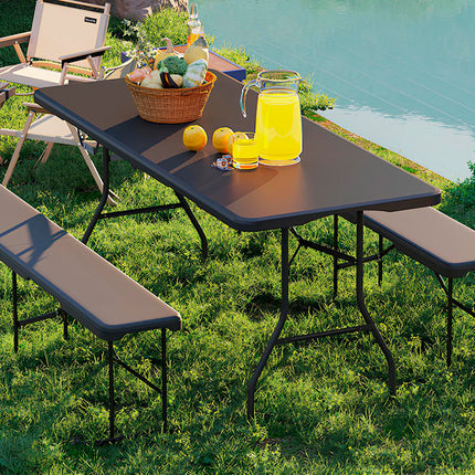 Set Mesa Plegable Picnic 1.80 cm mas 2 Bancos Plegables