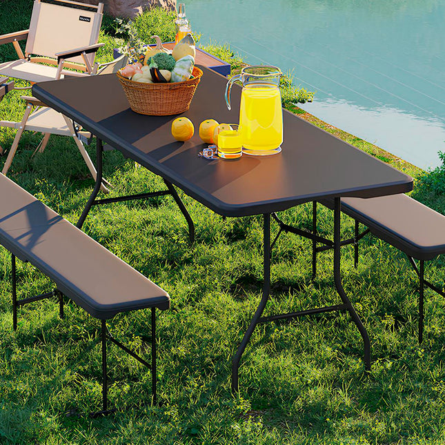 Set Mesa Plegable Picnic 1.80 cm mas 2 Bancos Plegables