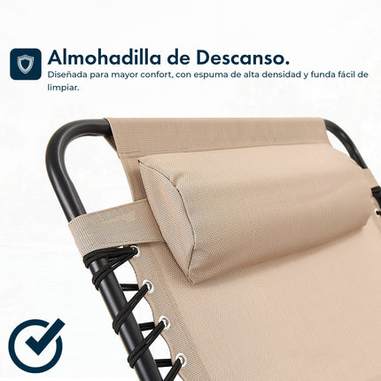 Reposera Catre Grande Plegable Gravedad Cero