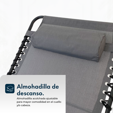 Reposera Catre Grande Plegable Gravedad Cero