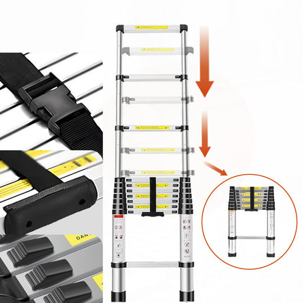 Escalera Multifunción Telescopica 9 Escalones Extensible 2,6 Mts