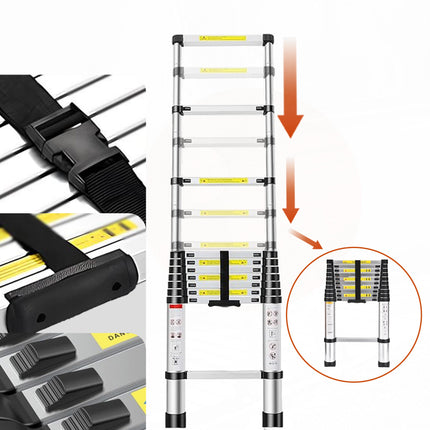 Escalera Multifunción Telescopica 11 Escalones Extensible 3,2 Mts