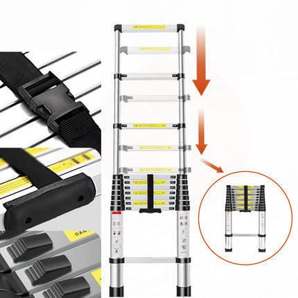 Escalera Multifunción Telescopica 13 Escalones Extensible 3,8 Mts