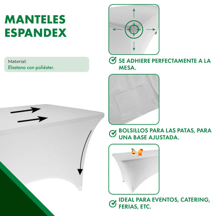 Combo Mesa Picnic Blanca 180cm + Mantel
