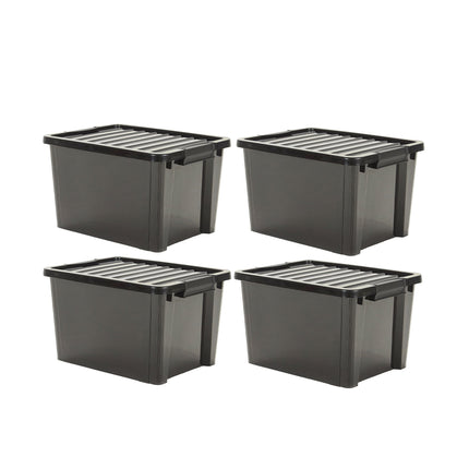 Set 4 Contenedores De Plastico Life Box 70 Lts