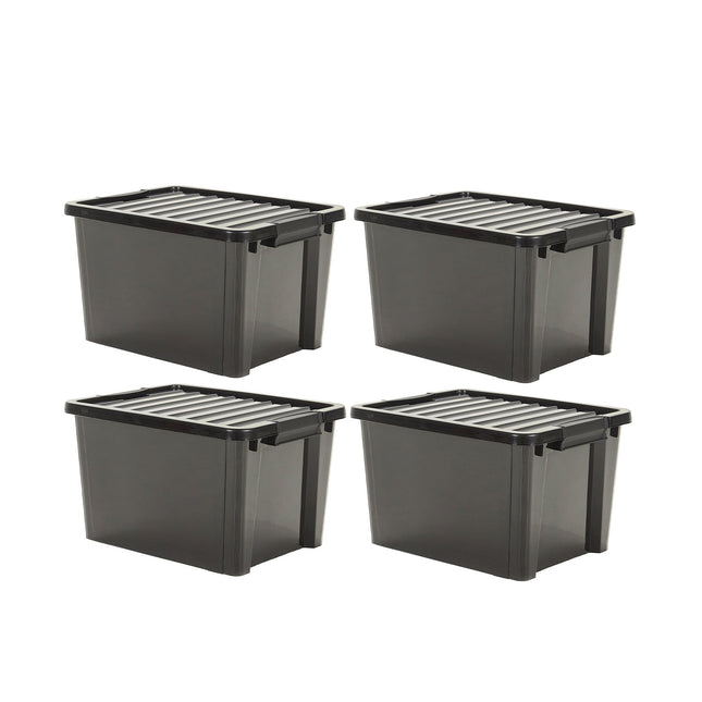 Set 4 Contenedores De Plastico Life Box 95 Lts