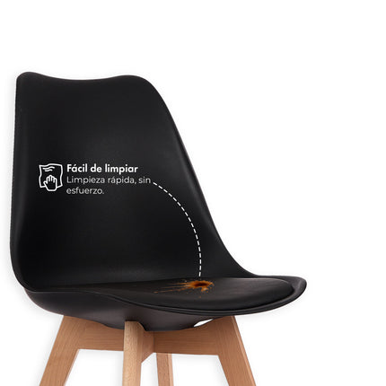 Mesa Rectangular Eames 120X80 cm + 4 Sillas Tulip