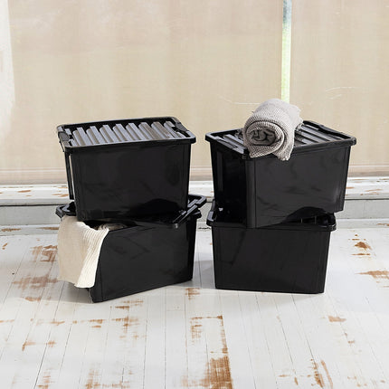 Set 4 Contenedores De Plastico Life Box 50 Lts