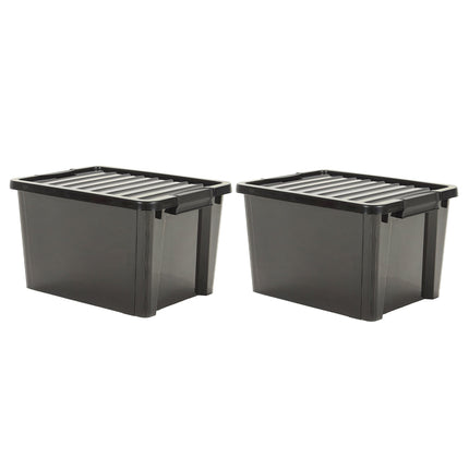 Set 2 Contenedores De Plastico Life Box 70 Lts