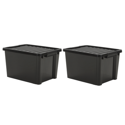 Set 2 Contenedores De Plastico Life Box 40 Lts