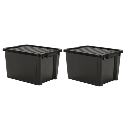 Set 2 Contenedores De Plastico Life Box 50 Lts