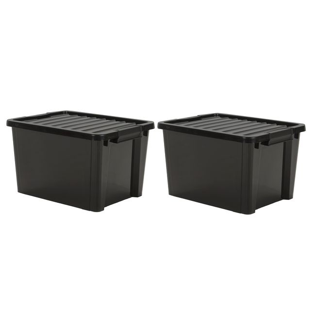 Set 2 Contenedores De Plastico Life Box 50 Lts