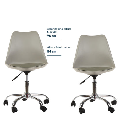 Silla de oficina Tulip Giratoria con Ruedas