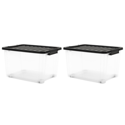 Set 2 Contenedores De Plastico Life Box 40 Lts