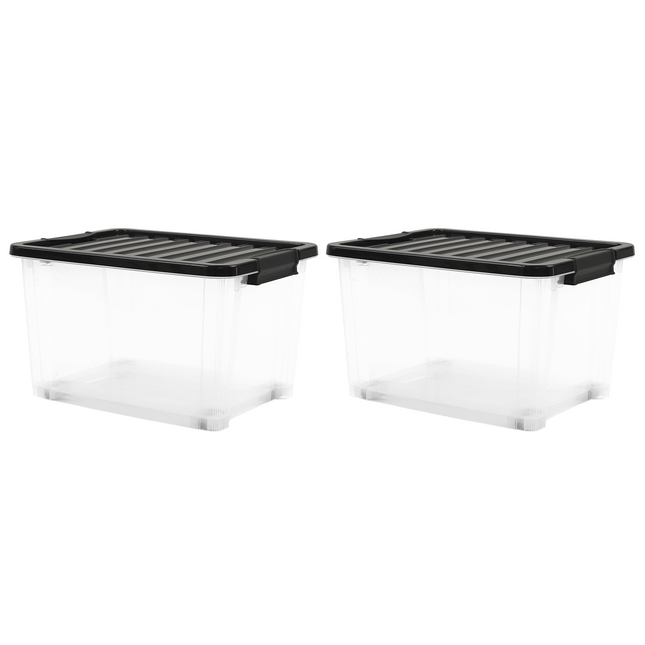 Set 2 Contenedores De Plastico Life Box 40 Lts