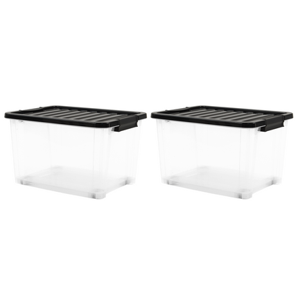 Set 2 Contenedores De Plastico Life Box 50 Lts