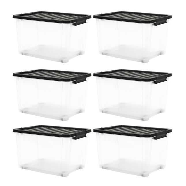 Set 6 Contenedores De Plastico Life Box 40 Lts