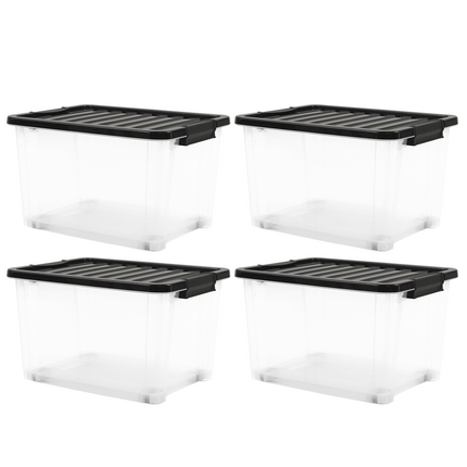 Set 4 Contenedores De Plastico Life Box 95 Lts