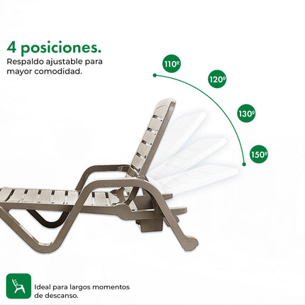 Set 2 Resposeras Toronto + Mesa Puket