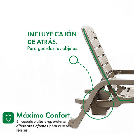 Set 2 Resposeras Toronto + Mesa Puket