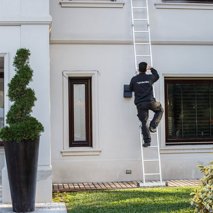 Escalera De Aluminio Articulada 12 Escalones + Plataforma