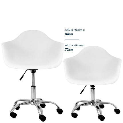 Sillon de oficina Eames Giratorio con Ruedas