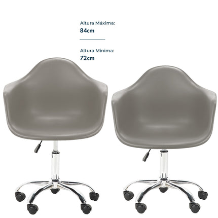 Sillon de oficina Eames Giratorio con Ruedas