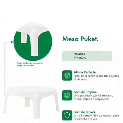 Set 2 Sillones Miami + Mesa Puket