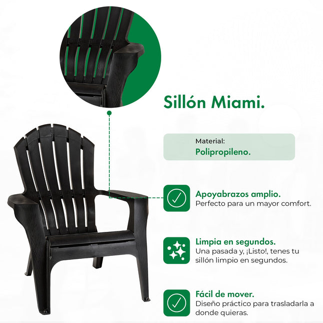 Set 3 Sillones Miami+ Mesa Puket