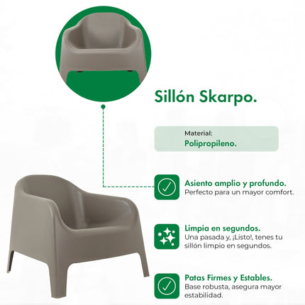 Set 2 Sillones Skarpo + Mesa Sunset