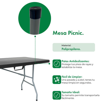 Mesa Picnic Plegable 1.50 Mts