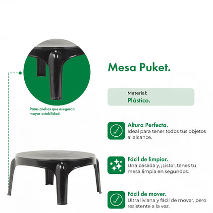 Set 2 Sillones Miami + Mesa Puket