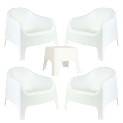 Set 4 Sillones Skarpo + Mesa Sunset