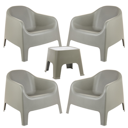 Set 4 Sillones Skarpo + Mesa Sunset