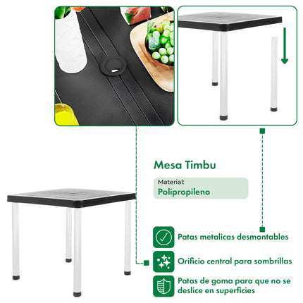 Mesa Cuadrada Timbu