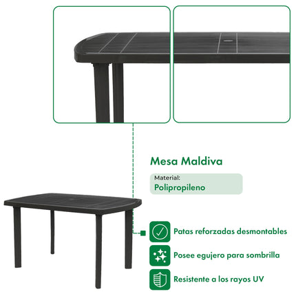 Mesa Rectangular Maldiva
