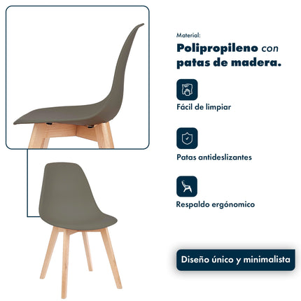 Set 6 Sillas de Diseño Magnolia