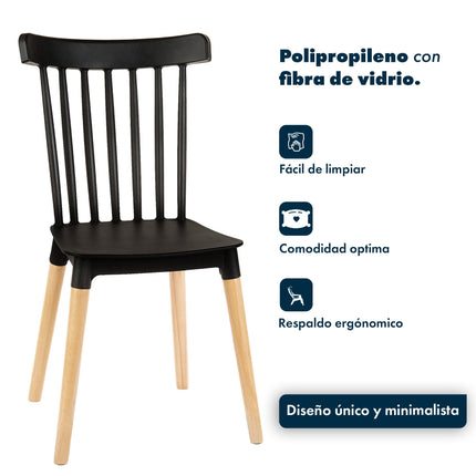 Set 4 Sillas de Diseño Windsor