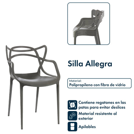 Set 4 Sillas de Diseño Allegra