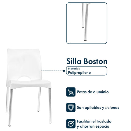 Mesa Timbu + 4 Sillas Boston